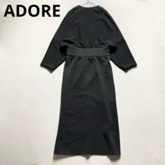 近年 ADORE ストレッチＷクロスワンピース ドルマンスリーブ 洗える ロング