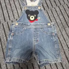 DOUBLE.B デニムオーバーオール Fサイズ