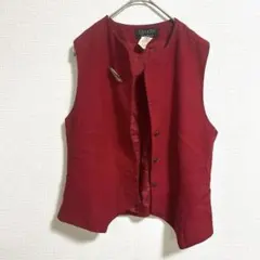 David N. P petites 赤 ボタン付きベスト 6号 S