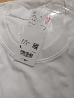 UNIQLO ユニクロ リラックススリットロングT ホワイト 5部袖 L