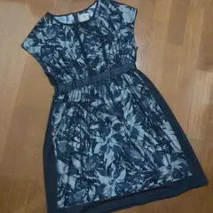 Bou Jeloud ブージュルード 花柄ワンピース ネイビー