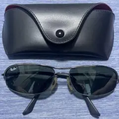 Ray-Ban シルバーフレーム ブラックレンズ サングラス　レイバン