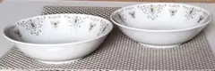 昭和レトロ　皿　中鉢　 2枚　ファインチャイナ　花柄　白　ヴィンテージのサムネイル