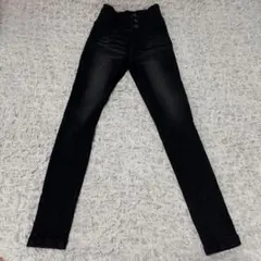 EMODAエモダ　FIXハイウエスト　スキニーデニムパンツ　ブラック　0サイズ