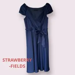 STRAWBERRY-FIELDS ネイビー 結婚式、披露宴向きドレス、ワンピ
