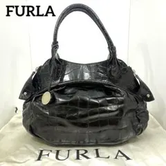FURLA フルラ オールレザー ワンショルダー ハーフムーン ホーボー 黒 FURLA フルラ オールレザー ワンショルダー ハーフムーン ホーボー 黒