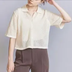 BEAUTY&YOUTH メッシュニット 半袖