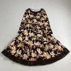 美品　ピンクハウス　ワンピース　セットアップ　花柄　ボリューム　Aライン　フリル