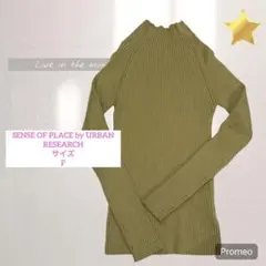 【センスオブプレイスバイアーバンリサーチ】ストレッチリブハイネックセーター/F