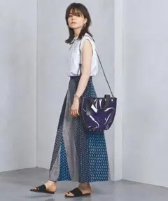 united arrows UWSC マルチプリント ラップスカート