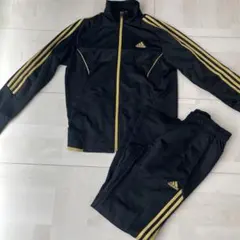 adidasアディダス ジャージ セットアップ 黒×金 Mクリマライトのサムネイル