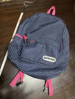 OUTDOOR PRODUCTS ドット柄 リュック ネイビー ピンクのサムネイル