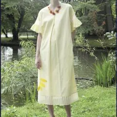 美品⭐︎ミュベール　MUVEIL ロングワンピース　ストライプ　洗える　36