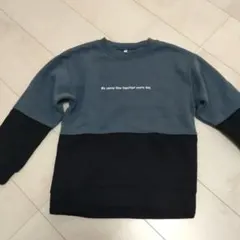 裏起毛トレーナー　バイカラー120cm