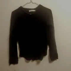 AMERICAN HOLIC 長袖 ワッフルカットソー ブラックのサムネイル