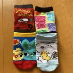 ベビー靴下 キャラクター柄 4足セット　7〜9㌢