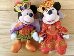 東京ディズニーシー　ミッキーミニーぬいぐるみバッチ　2012年ハロウィン限定品
