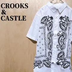 3/22 クルックスアンドキャッスル ペイズリー柄 半袖シャツ