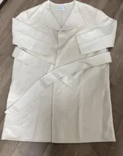 新品未使用　【Aperi／ナノユニバース】ガウンコート/『F』ウール混　ベルト付