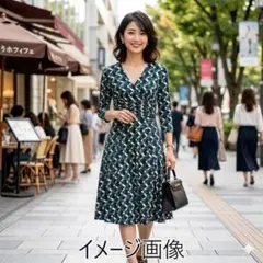 【Sim様専用】EGERIE ワンピース チェック柄 フランス製 美品 膝丈