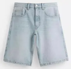 ZARA ウォッシュ加工バギーバミューダパンツ EU44(JP34)