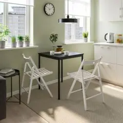 IKEA FRÖSVI フロースヴィ 折りたたみチェア 2脚セット　白のサムネイル