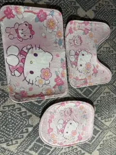 ハローキティ トイレ用マット・カバーセット