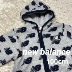 ニューバランス 総ロゴ フリース パーカー アウター ジャケット キッズ 100