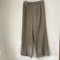 OPAQUE.CLIP グレンチェック ワイドタックパンツ（M）センタープレス