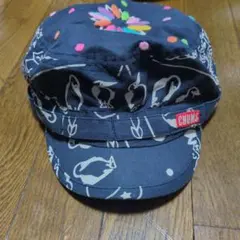 チャムス CHUMS 動物柄 帽子 ネイビー
