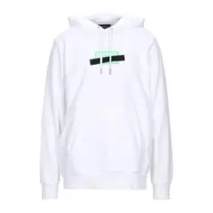DIESEL パーカー L ボックスロゴ　スウェットプルパーカー ホワイト