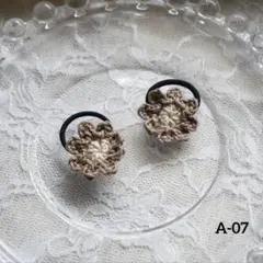 A-07ハンドメイド 花　ヘアゴム 2個セット