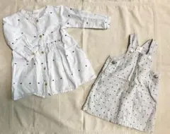 値下げ◎H&M ベビー ストライプワンピース&ハート柄ジャンパスカート　2点