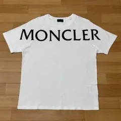 極美品　モンクレール　ビッグロゴ　S ホワイト　Tシャツ　国内正規品 5S324
