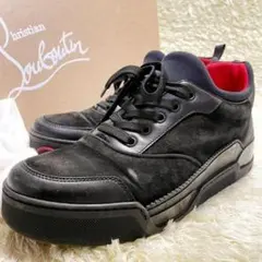 【極希少】クリスチャンルブタン ローカットスニーカー 黒 赤 レザー スエード