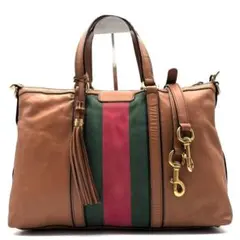 Gucci ベージュ レザー トートバッグ