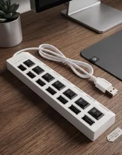 7 PORTS USBハブ 個別スイッチ付き 本体