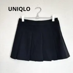 UNIQLO ユニクロ　プリーツ スコート　ミニ スカート　黒　M