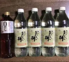ピュアのおいしい酢4本と特選白だし1本の調味料セットのサムネイル