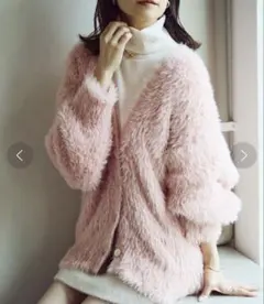 【9/27まで】NICE CLAP ふわモテあざと/フェザーロングカーディガン