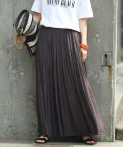 le. coeur blanc カッセンヨウリュウギャザースカート　ブラウン