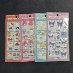 【正規品】サンリオキャラクターズ プラスチックモデル風シール 4枚セット