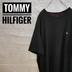 トミーヒルフィガーTOMMY HILFIGERワンポイントロゴ古着Tシャツ黒XL