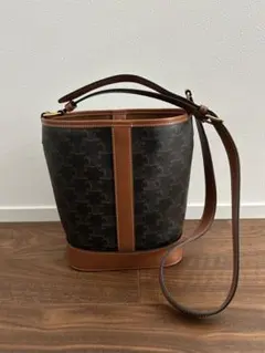 【最終値下げ・美品】CELINE スモールバケットトリンオフショルダーバッグ