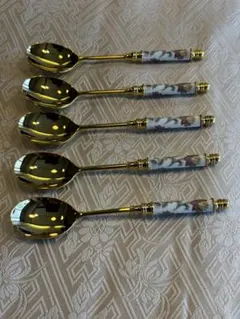 MINTON ティー・コーヒースプーン 5本セット　金彩のサムネイル