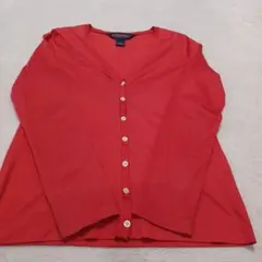 Brooks Brothers 赤 長袖カーディガン xs