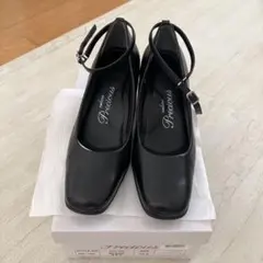 洋服の青山3way 黒パンプス23cm エヌラインプレシャス