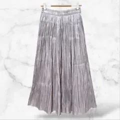 【ITEMS URBANRESEARCH】シャイニープリーツスカート(F)光沢