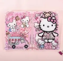 ハローキティシャカシャカノート　シール帳+ファイル10枚セット　A7サイズ