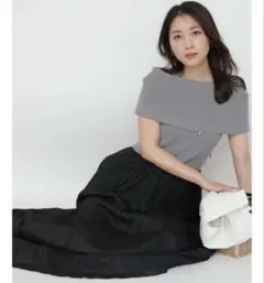 旅行にぜひ【新品】アプワイザーリッシェ　ワッシャープリーツドッキングワンピース